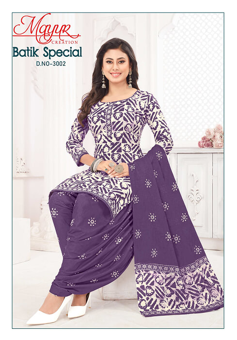 Purple Batik Print Dress