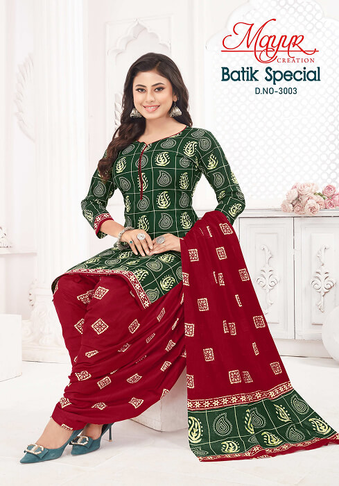 Batik Print Cotton Dress Material