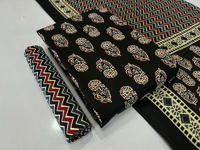 Latest Ajrakh Design Dress Material Cotton Suits