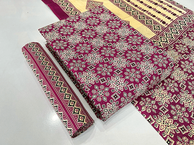 Latest Ajrakh Design Cotton Dress Material for Women