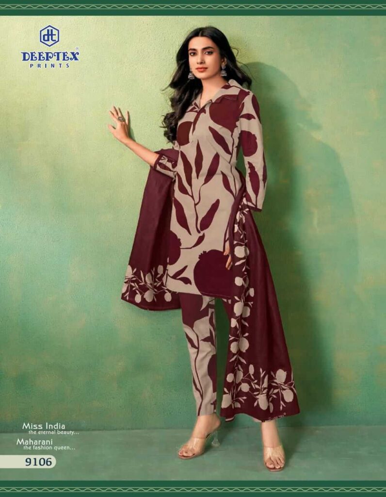 Classic Shirt Collar Neck  Design Depptex Dress Material