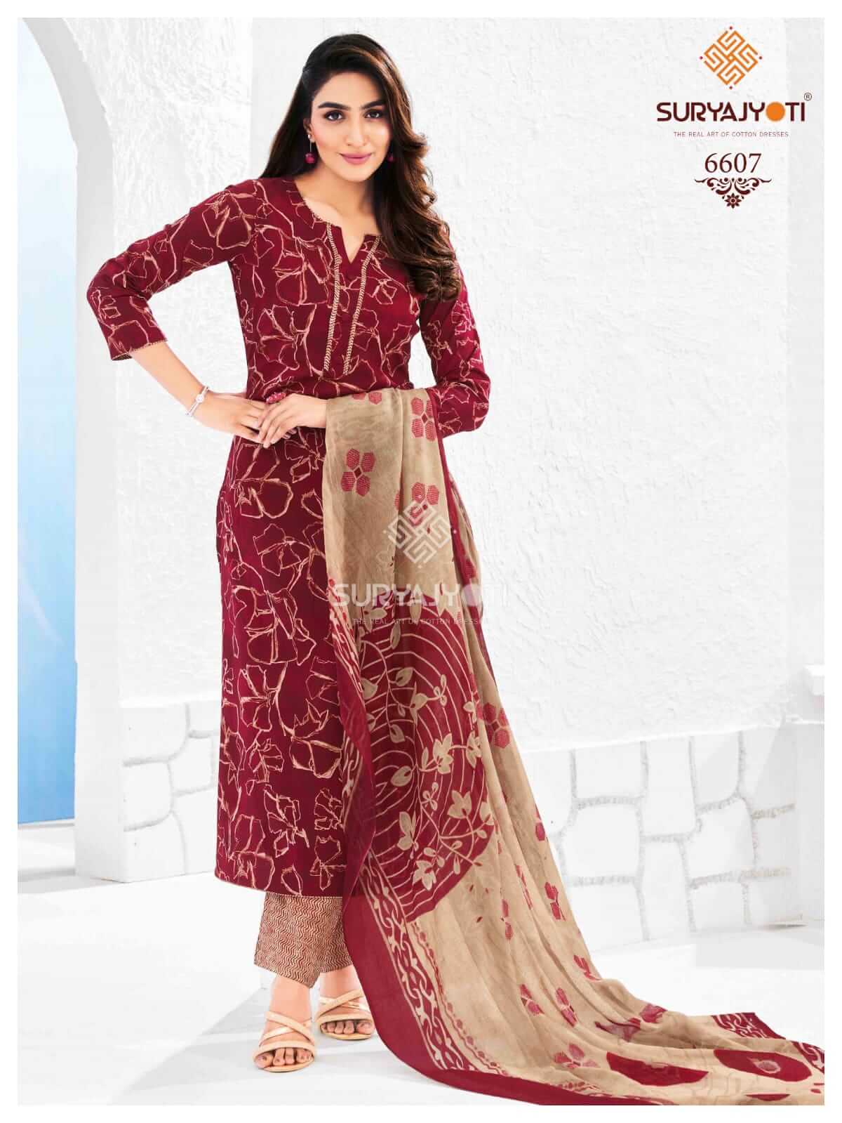 Women Wearing Suryajyoti Dress Material