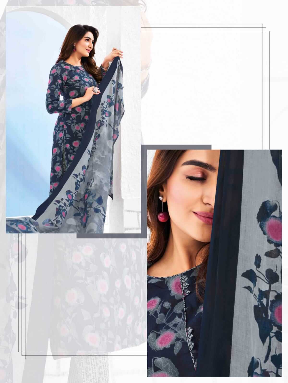 Women Wearing Suryajyoti Dress Material