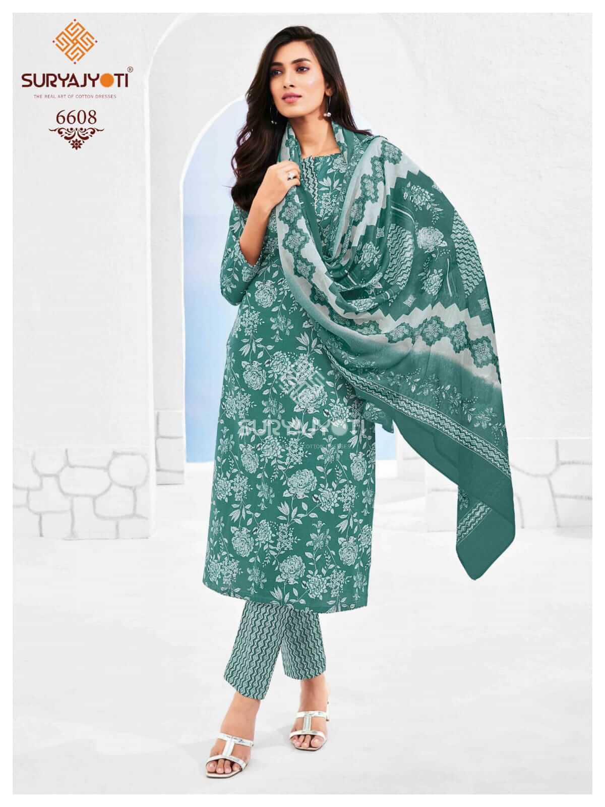 Women Wearing Suryajyoti Dress Material