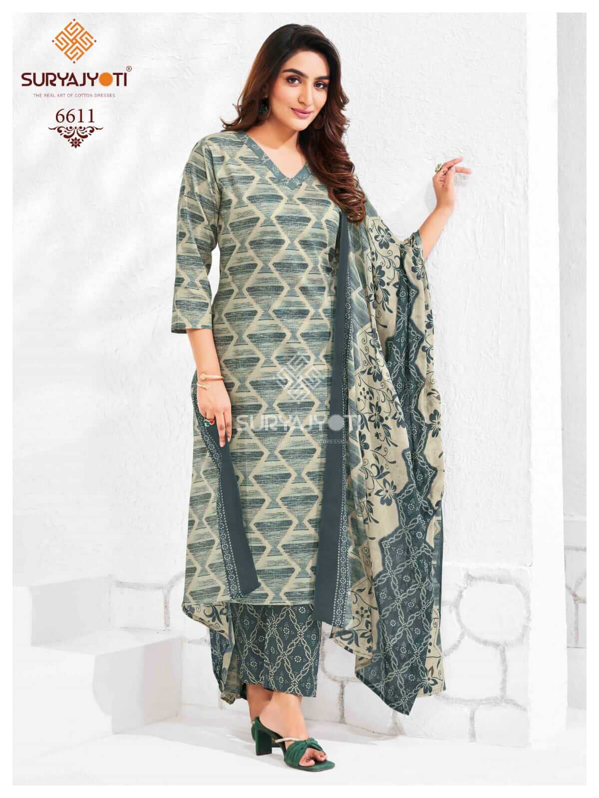 Women Wearing Suryajyoti Dress Material