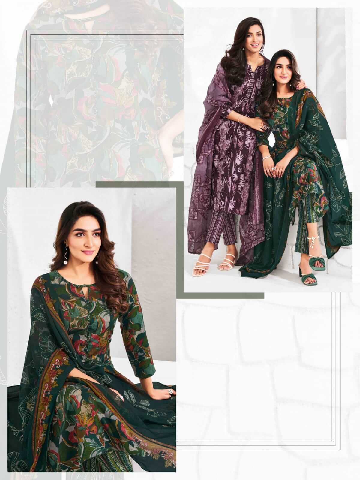 Women Wearing Suryajyoti Dress Material