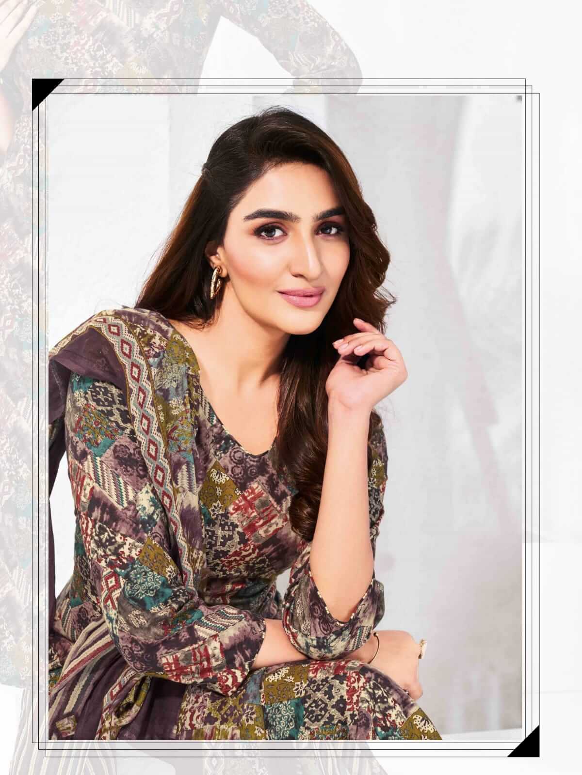 Women Wearing Suryajyoti Dress Material