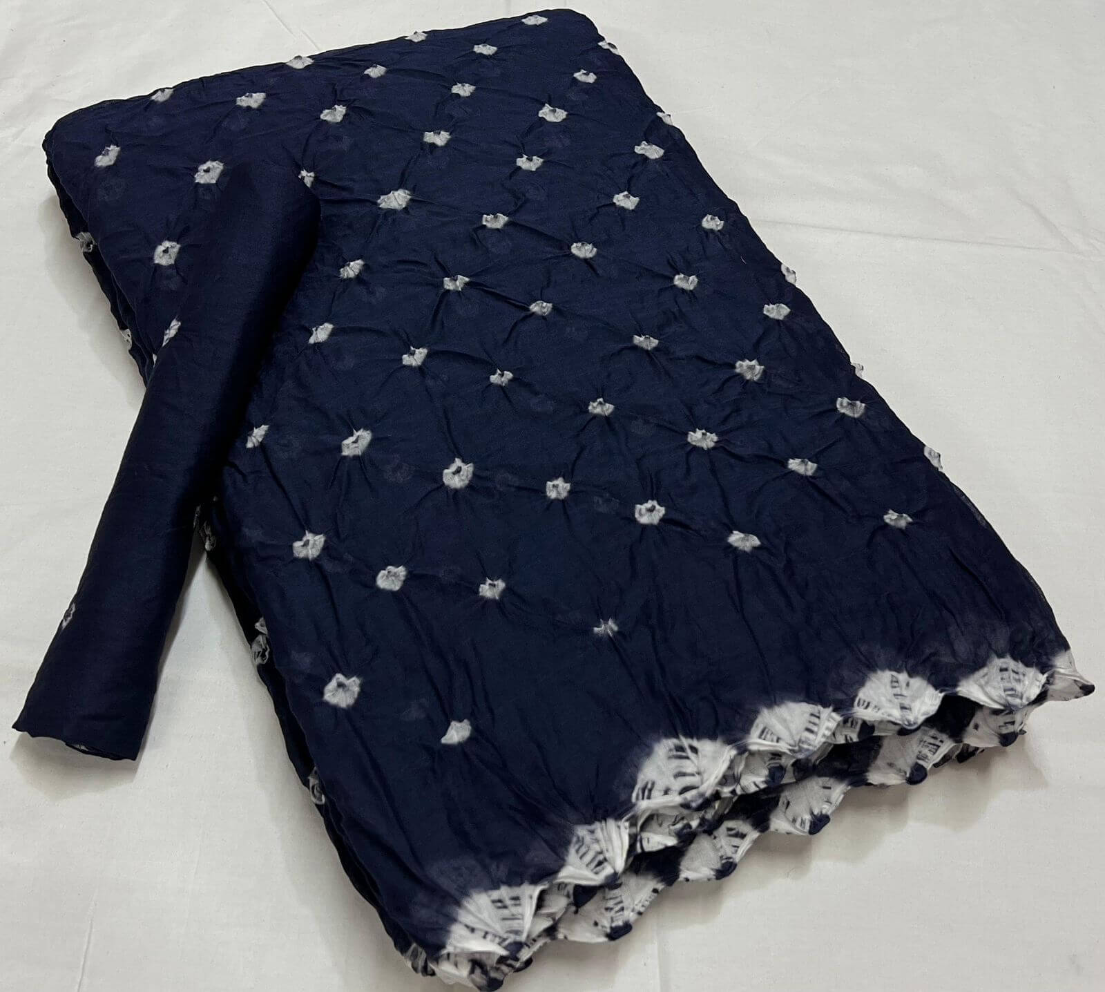 Dark Blue Color Bandhani Saree